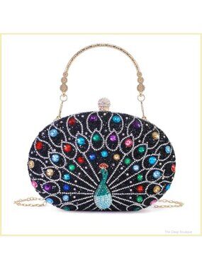 Rhinestone Evening Clutch Crossbody Shoulder Bag for Wedding Party